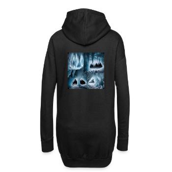 Grotte de glace - Sweat-shirt à capuche long Femme - noir - Dos