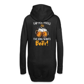 Bier-Zapft ihr Narren der König will Bier - Hoodie-Kleid - Schwarz - Hinten