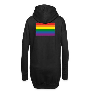 LGBT-Flagge - Gay Pride-Flagge - Hoodie-Kleid - Schwarz - Hinten
