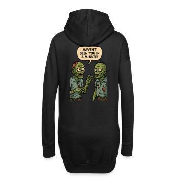 Je ne t’ai pas vu depuis une minute (Zombies) - Sweat-shirt à capuche long Femme - noir - Dos