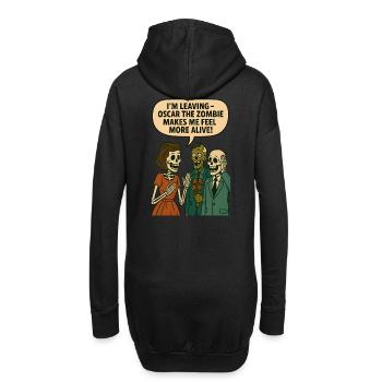 I'm leaving - Oscar the zombie makes me feel alive - Hoodie-Kleid - Schwarz - Hinten