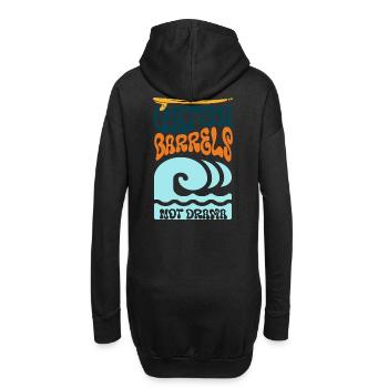 Catch Barrels Not Drama Surf Art - Sweat-shirt à capuche long Femme - noir - Dos