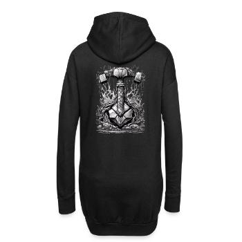 Le marteau de Thor - Sweat-shirt à capuche long Femme - noir - Dos