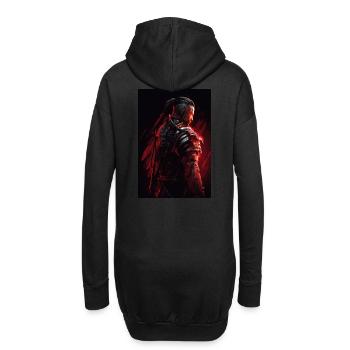 Neon Cyber Warrior #9 - Hoodie-Kleid - Schwarz - Hinten