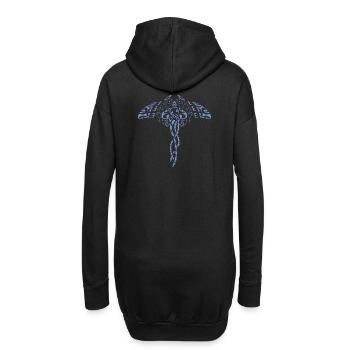 Maori Tattoo Rochen Weisheit blau - Hoodie-Kleid - Schwarz - Hinten