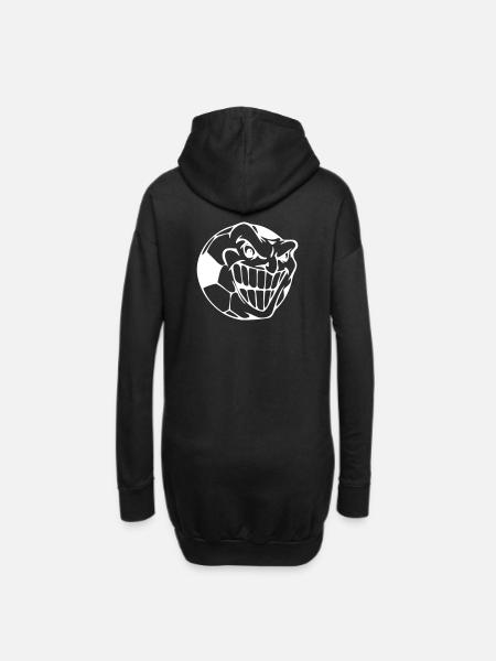 Grinsender Ball - Hoodie-Kleid - Schwarz