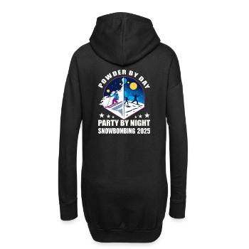 Bombardement de neige 2025 - Sweat-shirt à capuche long Femme - noir - Dos