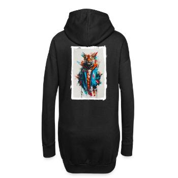 Bunter Tiger - Hoodie-Kleid - Schwarz - Hinten
