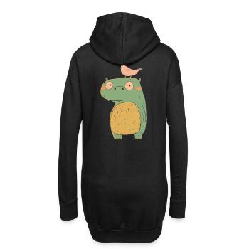 Petit monstre | © M2-D2 - Sweat-shirt à capuche long Femme - noir - Dos