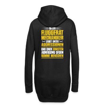 Fluggerätmechaniker Flugzeugmechaniker - Hoodie-Kleid - Schwarz - Hinten