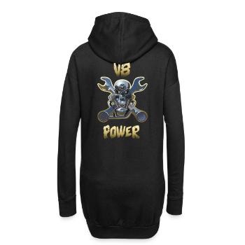 Moteur v8 Power Gold - Sweat-shirt à capuche long Femme - noir - Dos
