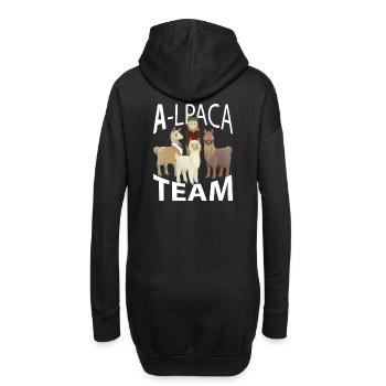 Alpakas Alpaka Team - Hoodie-Kleid - Schwarz - Hinten