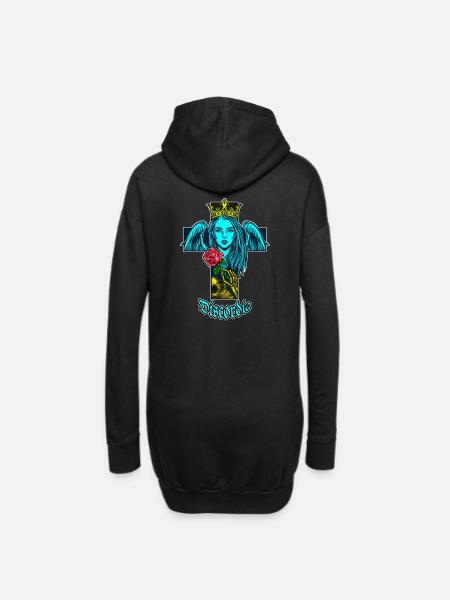 Discordia - Hoodie-Kleid - Schwarz