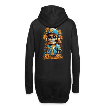 Zucker Schädel - Hoodie-Kleid - Schwarz - Hinten