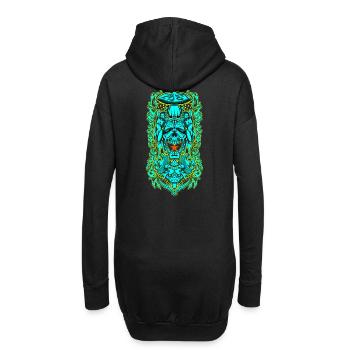Psychedelisches Schädelportal – Okkulte Pilzvision - Hoodie-Kleid - Schwarz - Hinten