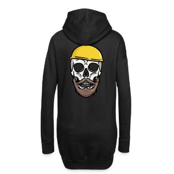 Artisanat Casque de sécurité Crâne Travaux de chantier Emploi - Sweat-shirt à capuche long Femme - noir - Dos