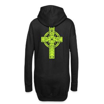 Kreuz Kreuze Kruzifix Halloween - Hoodie-Kleid - Schwarz - Hinten