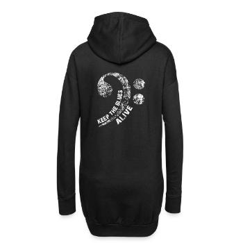 Le blues lives vintage blues design - Sweat-shirt à capuche long Femme - noir - Dos
