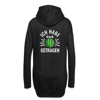 Melone Wassermelone getragen Film-Zitat lustig - Hoodie-Kleid - Schwarz - Hinten