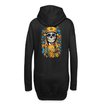 Zucker Schädel - Hoodie-Kleid - Schwarz - Hinten