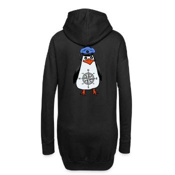 Rose des vents capitaine Pinguin Maritim - Sweat-shirt à capuche long Femme - noir - Dos