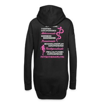 Physiotherapeutin/Physiotherapie/Physiotherapeut - Hoodie-Kleid - Schwarz - Hinten