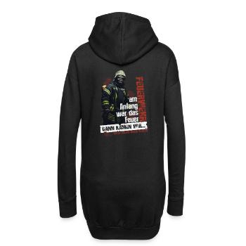 Feuerwehr - Dann kamen wir - Hoodie-Kleid - Schwarz - Hinten