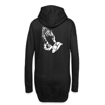 Die betenden Hände nach Dürer - Hoodie-Kleid - Schwarz - Hinten