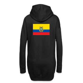 Nationalflagge von Ecuador - Hoodie-Kleid - Schwarz - Hinten