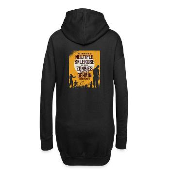 Das einzig gute an MS ist dass Zombies mein Gehirn - Hoodie-Kleid - Schwarz - Hinten