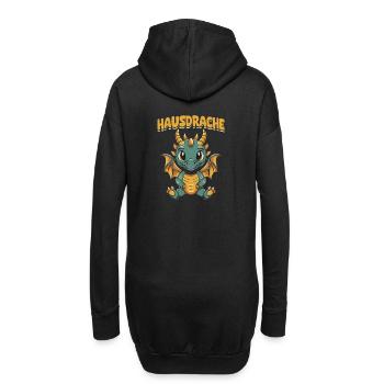 Hausdrache. Stark, Mutig und Unbesiegbar. Drache - Hoodie-Kleid - Schwarz - Hinten