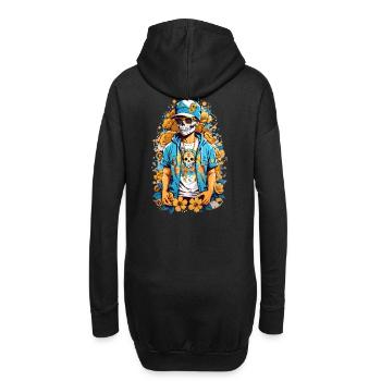 Zucker Schädel - Hoodie-Kleid - Schwarz - Hinten