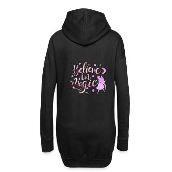 Pinke Fee Magie - Hoodie-Kleid - Schwarz - Hinten