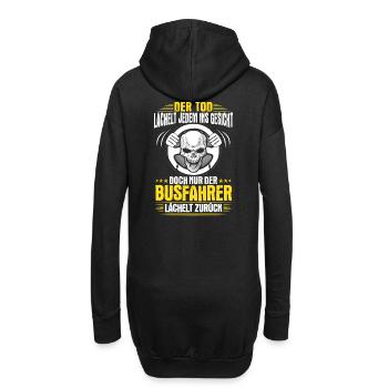 Busfahrer Bus Schulbus Geschenk Busfahrerin - Hoodie-Kleid - Schwarz - Hinten