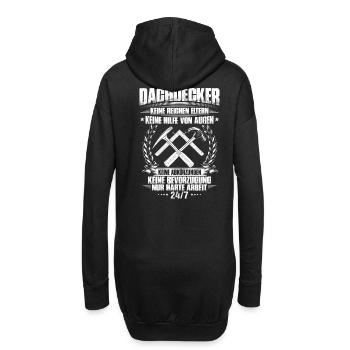 Dachdecker/Dachklempner/Dachspengler/Geschenk - Hoodie-Kleid - Schwarz - Hinten