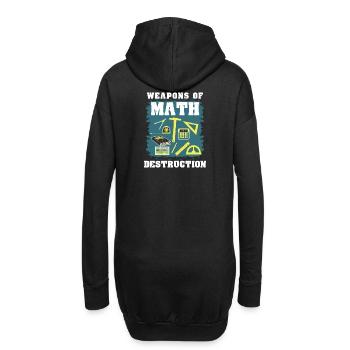 Cadeau math math - Sweat-shirt à capuche long Femme - noir - Dos