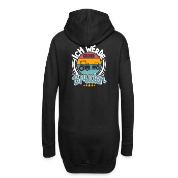 Ich Werde Großer Bruder Traktor - Hoodie-Kleid - Schwarz - Hinten