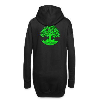 Baum des Lebens, Zen, Ökologie - Hoodie-Kleid - Schwarz - Hinten