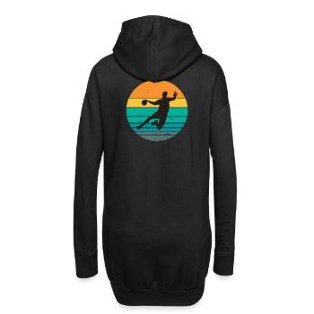 handball, fan de handball, jouer au handball - Sweat-shirt à capuche long Femme - noir - Dos