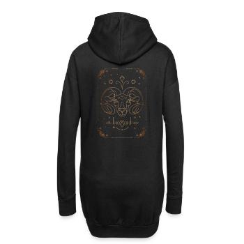Signe du Bélier : Constellation du zodiaque - Sweat-shirt à capuche long Femme - noir - Dos