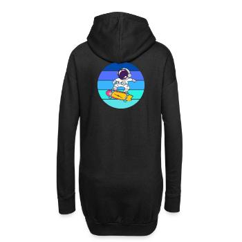 astronaute, space, cosmonaute - Sweat-shirt à capuche long Femme - noir - Dos