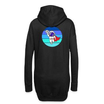 space, galaxie, astronaute - Sweat-shirt à capuche long Femme - noir - Dos