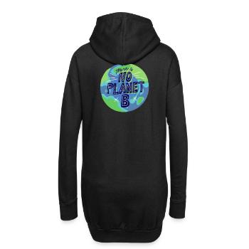 no planet B, mère nature, planète terre - Sweat-shirt à capuche long Femme - noir - Dos