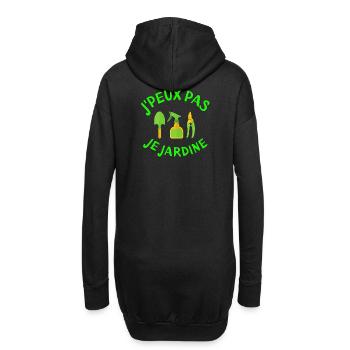 jardinage, jardiner, fan de jardinage - Sweat-shirt à capuche long Femme - noir - Dos