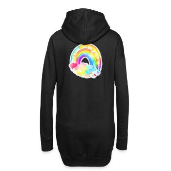 Arc-en-ciel - Sweat-shirt à capuche long Femme - noir - Dos