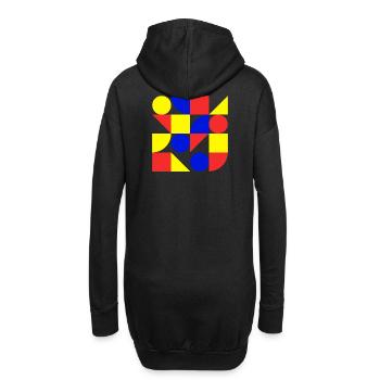 Form, Geometrie, Kunst, Bauhaus - Hoodie-Kleid - Schwarz - Hinten