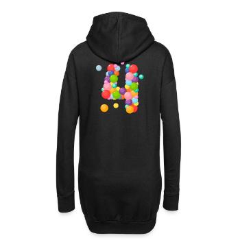4ans, 4 ans, j'ai 4 ans, anniversaire 4 ans - Sweat-shirt à capuche long Femme - noir - Dos