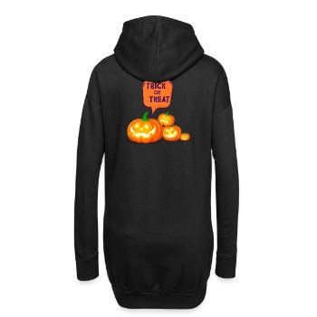 halloween, citrouille, sorcière - Sweat-shirt à capuche long Femme - noir - Dos