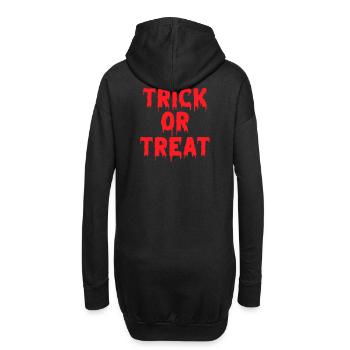 halloween, magie noire, bonbons - Sweat-shirt à capuche long Femme - noir - Dos