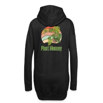 Plant Mommy Vintage Pflanzen Geschenk Pflanzenmama - Hoodie-Kleid - Schwarz - Hinten